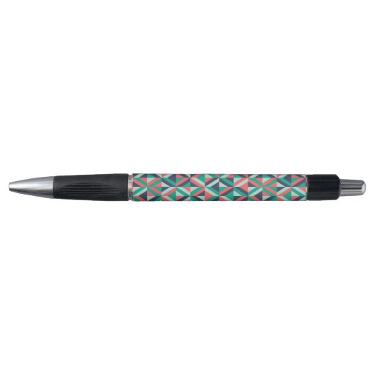 Mid-century modern geometrisch patroon pen (Voorkant)