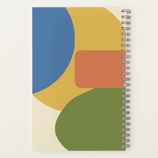 Mid Century Modern geometrisch patroon - Retro jar Notitieboek (Achterkant)