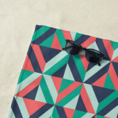 Mid-century modern geometrisch patroon strandlaken (In situ)