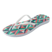 Mid-century modern geometrisch patroon teenslippers (Schuin)