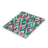 Mid-century modern geometrisch patroon tegeltje (Zijkant)