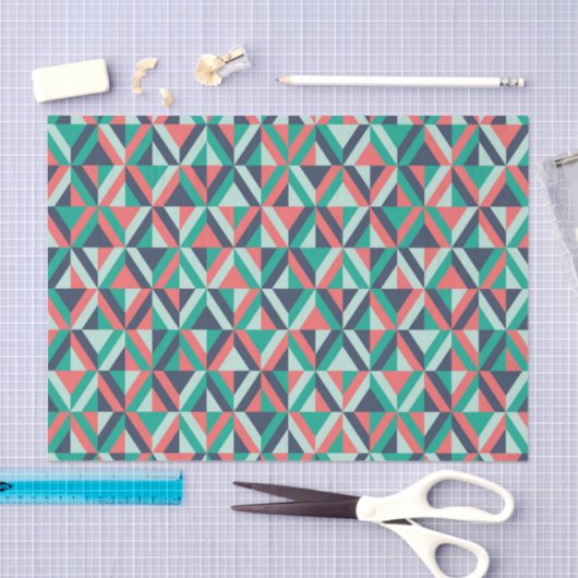 Mid-century modern geometrisch patroon tissuepapier (Craft)