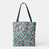 Mid-century modern geometrisch patroon tote bag (Achterkant)