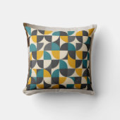 Mid-Century Modern Geometrisch Patroon Worp Kussen (Voorkant)