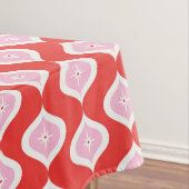 Mid-Century Modern geometrisch rood en roze Tafelkleed (Voorbeeld)