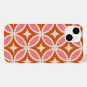 Mid Century Modern Geometrisch Roze Sinaasappel Case-Mate iPhone Case (Achterkant (horizontaal))