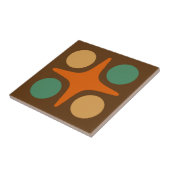 Mid Century Modern Geometrisch Starburst Ontwerp Tegeltje (Zijkant)