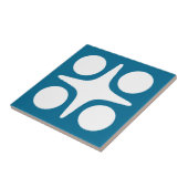 Mid Century Modern Geometrisch Starburst Ontwerp Tegeltje (Zijkant)