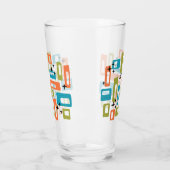 Mid Century Modern geometrisch Starburst patroon Glas (Links)