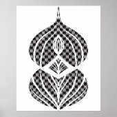 Mid Century Modern Geometrisch Zwart Wit Poster (Voorkant)