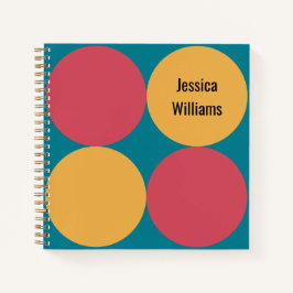Mid-Century Modern Geometrische Cirkels Gepersonal Notitieboek