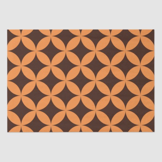 Mid Century Modern geometrische cirkels patroon Tissuepapier (Voorkant)