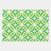 Mid Century Modern Geometrische Lime Groen Patroon Inpakpapier Vel (Voorkant 3)