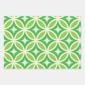Mid Century Modern Geometrische Lime Groen Patroon Inpakpapier Vel (Voorkant 2)