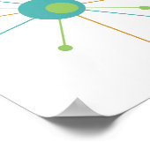 Mid Century modern gestileerd Poster voor atoomste (Hoek)