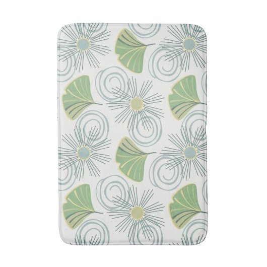 Mid Century Modern Ginkgo Badmat (Voorkant Verticaal)