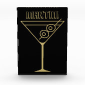 Mid Century Modern Gold 2 Olive Martini Fotoblokken (Voorkant)