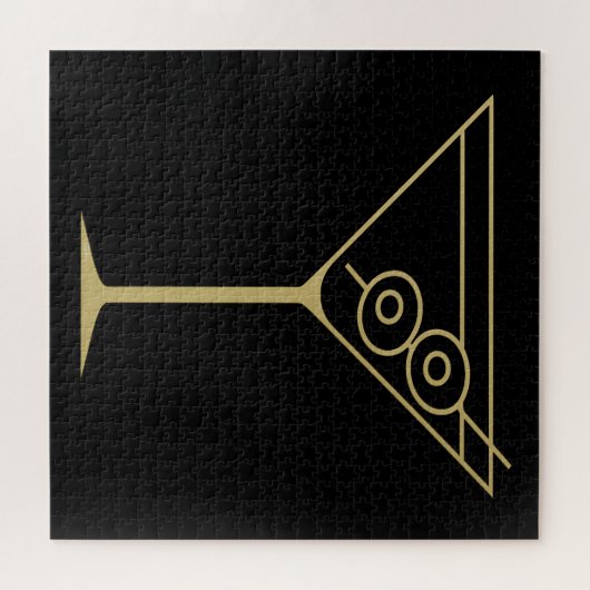 Mid Century Modern Gold 2 Olive Martini Legpuzzel (Horizontaal)