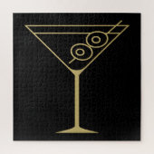Mid Century Modern Gold 2 Olive Martini Legpuzzel (Verticaal)