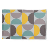 Mid-Century Modern Gold Moon Horizon Kussensloop (Achterkant)