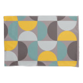 Mid-Century Modern Gold Moon Horizon Kussensloop (Voorkant)