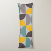 Mid-Century Modern Gold Moon Horizon Lichaamskussen (Achterkant (Verticaal))