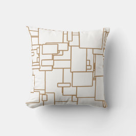 Mid-Century Modern Gold Retro Pattern Kussen