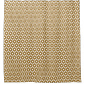 Mid-Century Modern Gold Starburst Pattern Douchegordijn (Voorkant)