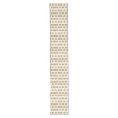 Mid-Century Modern Gold Starburst Pattern Lange Tafelloper (Voorkant)