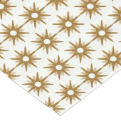 Mid-Century Modern Gold Starburst Pattern Lange Tafelloper (Hoek)