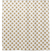 Mid-Century Modern Gold Starburst Pattern Shower Douchegordijn (Voorkant)
