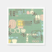 Mid Century Modern Graphic Design Papieren servett Servetten (Voorkant)