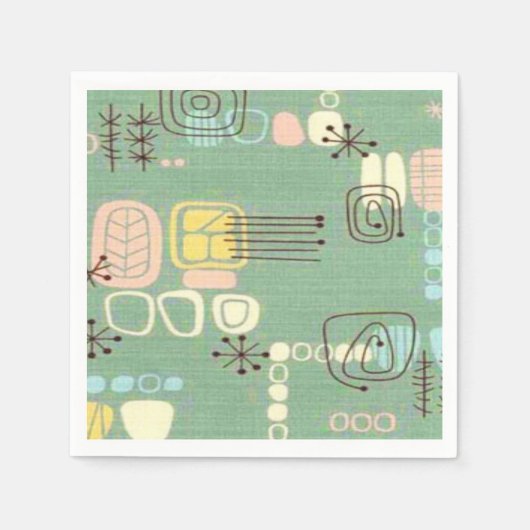 Mid Century Modern Graphic Design Papieren servett Servetten (Voorkant)