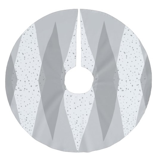 Mid Century Modern Gray Argyle Boom Skirt Kerstboom Rok (Voorkant)