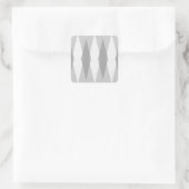 Mid Century Modern Gray Argyle Square Stickers (Tas)
