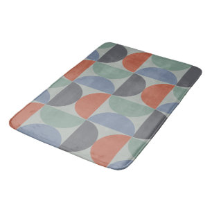 Mid-Century Modern Gray Blue Lemongras en klei Badmat