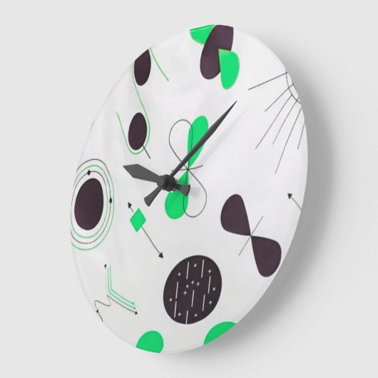 Mid Century Modern Green Physics  Grote Klok (Hoek)