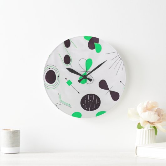 Mid Century Modern Green Physics Grote Klok (Huis)