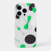 Mid Century Modern Green Physics  iPhone Hoesje (Achterkant)