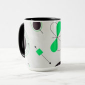 Mid Century Modern Green Physics  Mok (Voorkant links)