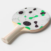 Mid Century Modern Green Physics  Tafeltennisbatje (Voorkant Gekanteld)