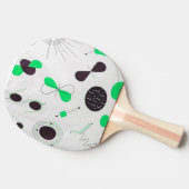 Mid Century Modern Green Physics  Tafeltennisbatje (Zijkant)