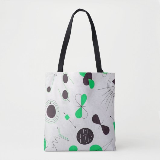 Mid Century Modern Green Physics  Tote Bag (Voorkant)