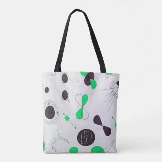 Mid Century Modern Green Physics  Tote Bag (Achterkant)
