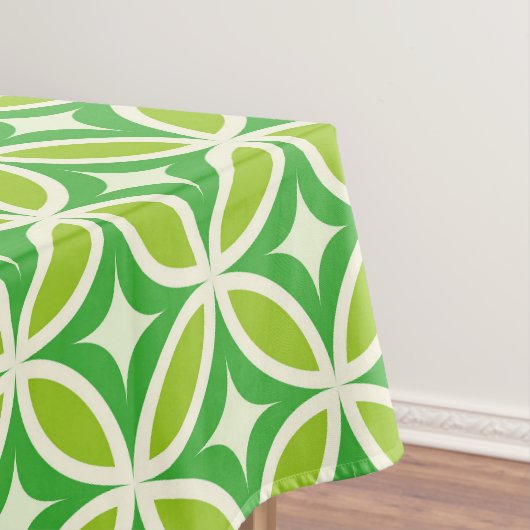 Mid Century Modern Green Starbursts on circles  Tafelkleed (Voorbeeld)