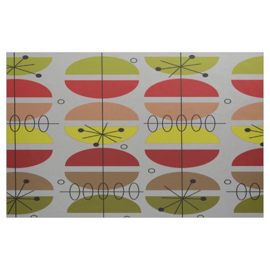 Mid-Century Modern Grey Abstract Fabric #56 Stof (Yard (91,4 cm))