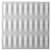 Mid Century Modern Grey Argyle Ceramic Tile Tegeltje (Voorkant)
