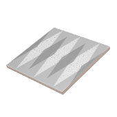 Mid Century Modern Grey Argyle Ceramic Tile Tegeltje (Zijkant)