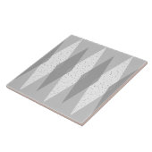 Mid Century Modern Grey Argyle Ceramic Tile Tegeltje (Zijkant)
