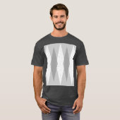Mid Century Modern Grey Argyle T-Shirt (Voorkant volledig)